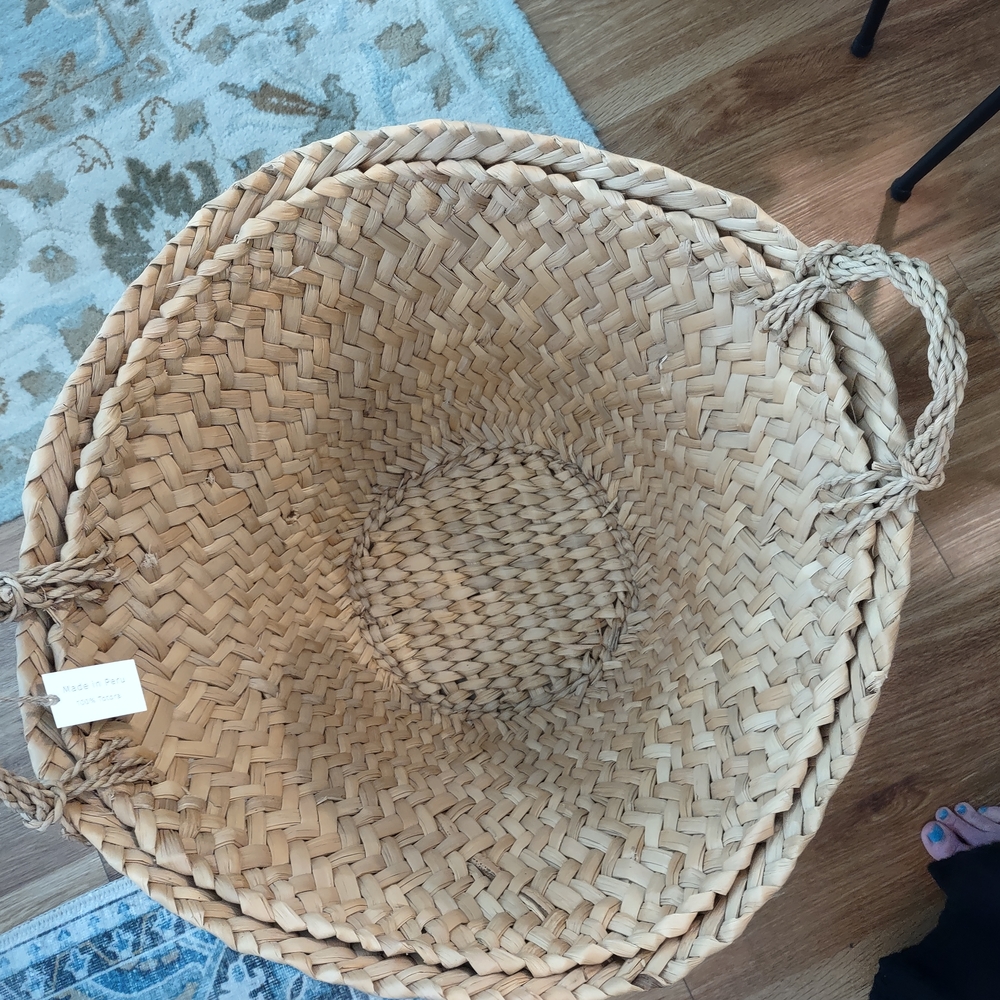 NWT Sundance Woven Pricilla Floor Basket